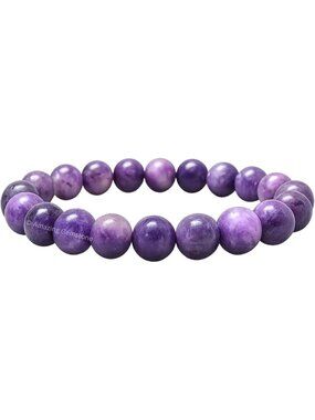 Lepidolite Gemstone Bracelet for Women & Men - Healing Protection Gift, 8mm